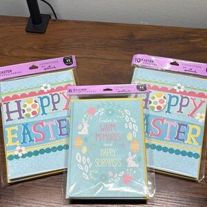 Hallmark Easter Card Set - Blue, Pink, Yellow 26 Total
